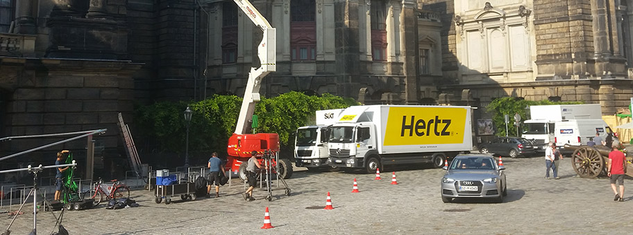 Dreharbeiten zum Film „Werk ohne Autor“ in Dresden, Juli 2016.