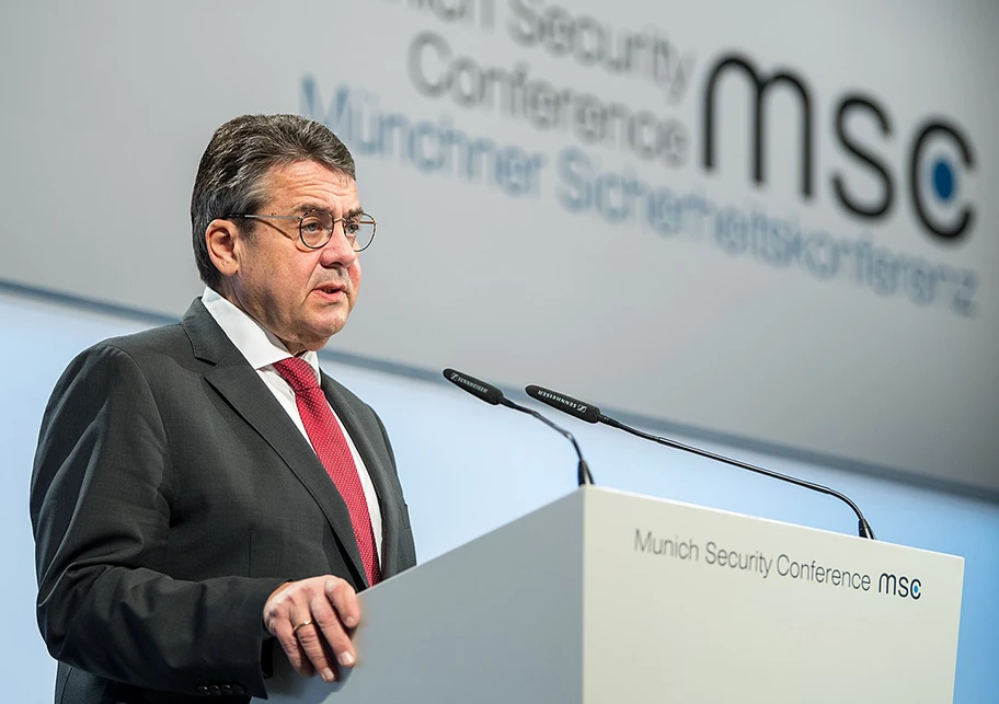 Sigmar Gabriel während der Münchener Sicherheitskonferenz 2018.