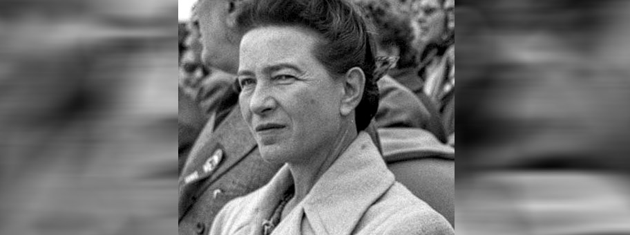 Simone de Beauvoir in Peking, Oktober 1955.