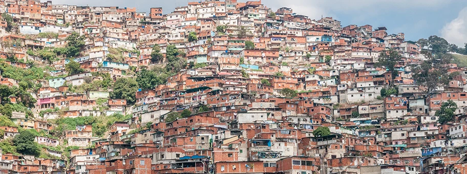 Slums in Caracas, Venezuela.
