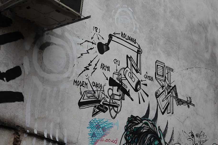 Graffiti in Lapa, Rio de Janeiro.