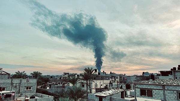 Israelischer Bombenangriff im Gaza Streifen, 7. Dezember 2023.