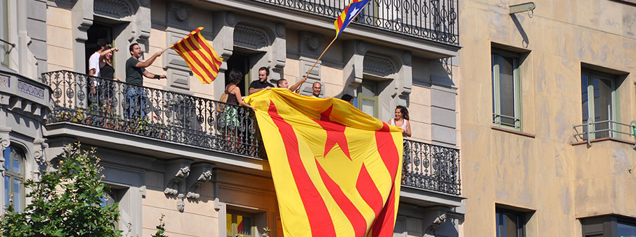 Protesttag in Barcelona für katalanische Autonomie, 2010.