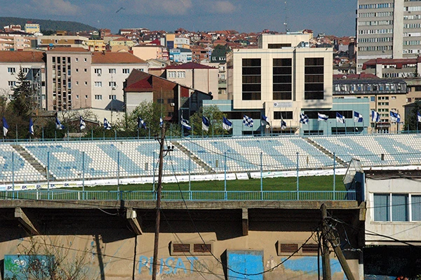 Das Fussballstadion «Stadiumi Fadil Vokrri» in Pristina, Kosova.