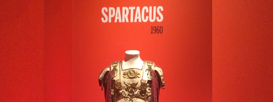 Kostüm für Marcus Licinius Crassus (Laurence Olivier) aus dem Spartacus-Film an einer Stanley Kubrick Ausstellung.