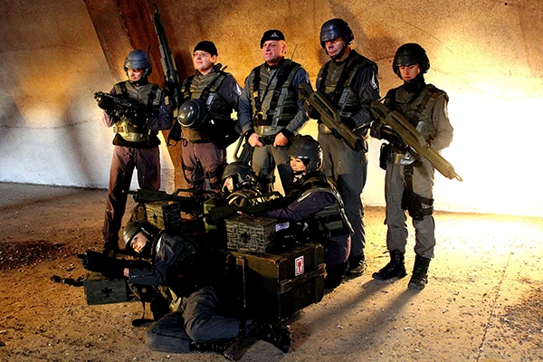 Cosplay-Gruppe Starship Trooper German Division. Möchten Sie mehr erfahren?