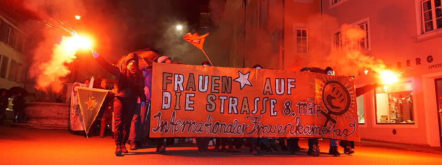 Demo am Frauentag in Winterthur 2019.