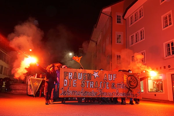 Demo am Frauentag in Winterthur 2019.