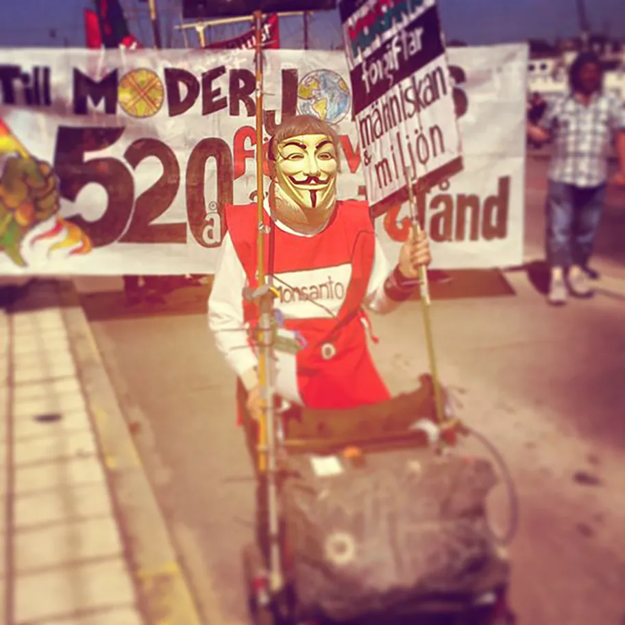 Demonstration gegen Monsanto in Stockholm 2013.