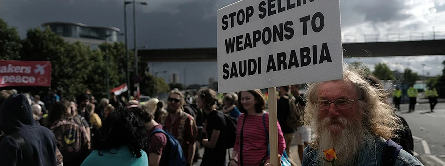 Proteste gegen Waffendeals mit Saudi Arabien in England, September 2017.