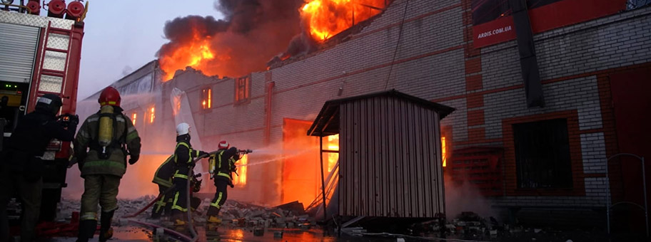 Bombenangriff in Kiew, März 2022.