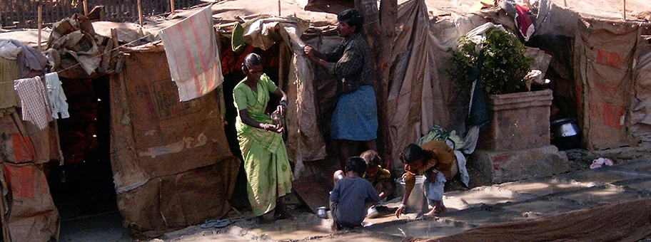 Strassenbewohner in Bombay, Indien.