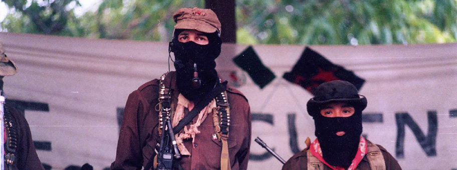 Subcomandante Marcos und Comandante Tacho in La Realidad, Chiapas, 1999.