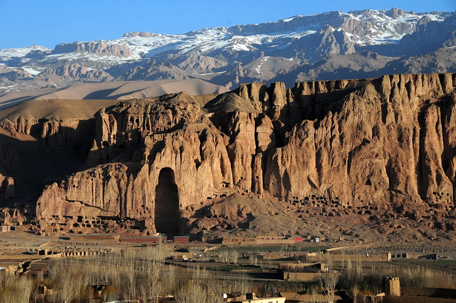 Von der Taliban gesprengte Buddha-Statue in Bamyan - Afghanistan.