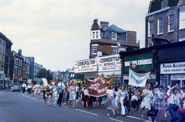 Support the Miners March. Camberwell Road, SE5, London, 1984.