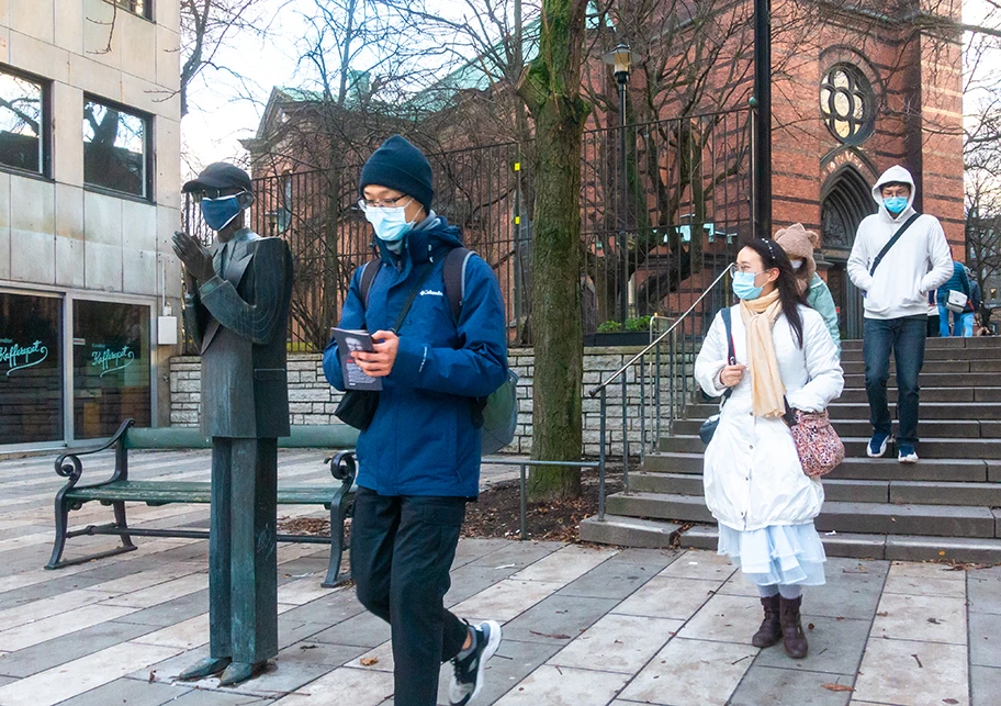 Stockholm während der Pandemie, Dezember 2020.