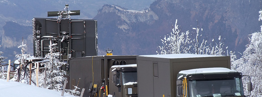 Temporäre Luftüberwachung des Schweizer Miltärs bei Pfäfers während des World Economy Forums in Davos.