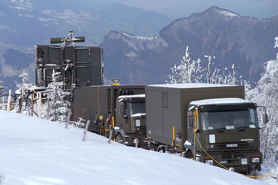 Temporäre Luftüberwachung des Schweizer Miltärs bei Pfäfers während des World Economy Forums in Davos.