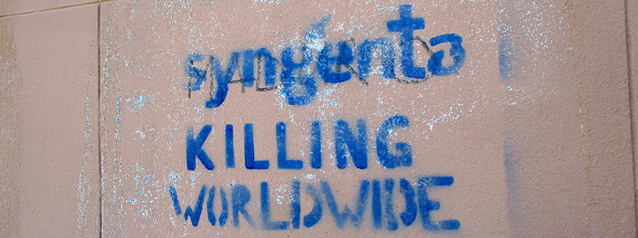 Anti-Syngenta Stencil in Basel, September 2019.