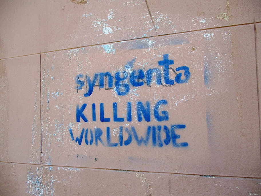 Anti-Syngenta Stencil in Basel, September 2019.