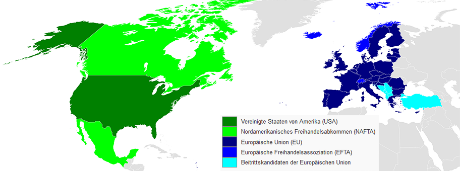 Geplantes Transatlantisches Freihandelsabkommen (TAFTA).