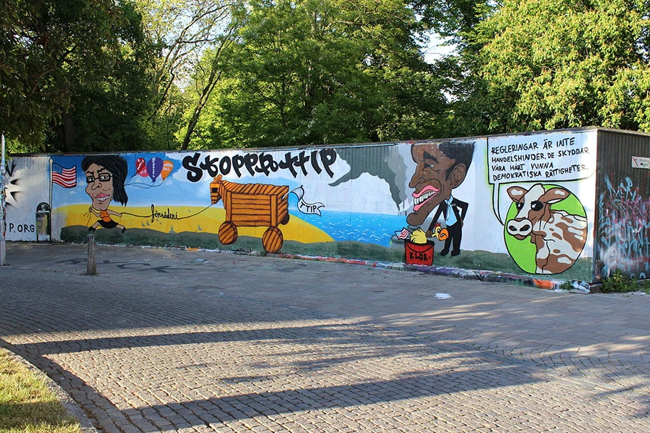 Anti-TTIP Graffiti in Malmö, Sweden.