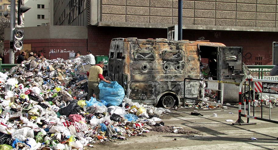 Tahrir Platz nach den Unruhen im Sommer 2011 in Ägypten.