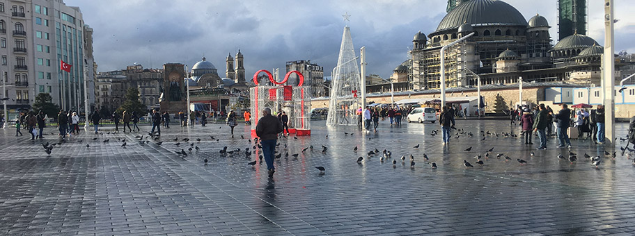 Taksim Platz in Istanbul, Januar 2020.