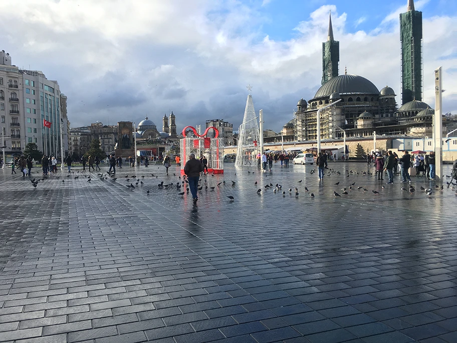 Taksim Platz in Istanbul, Januar 2020.