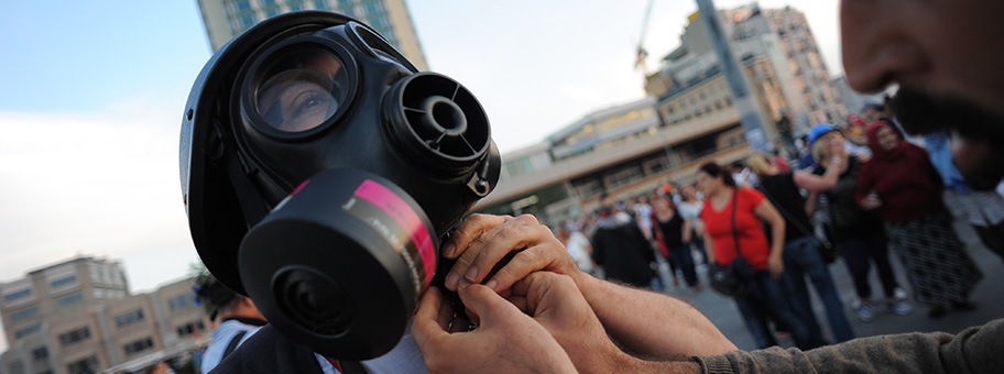 Demonstrant in Istanbul während den GeziProtesten.