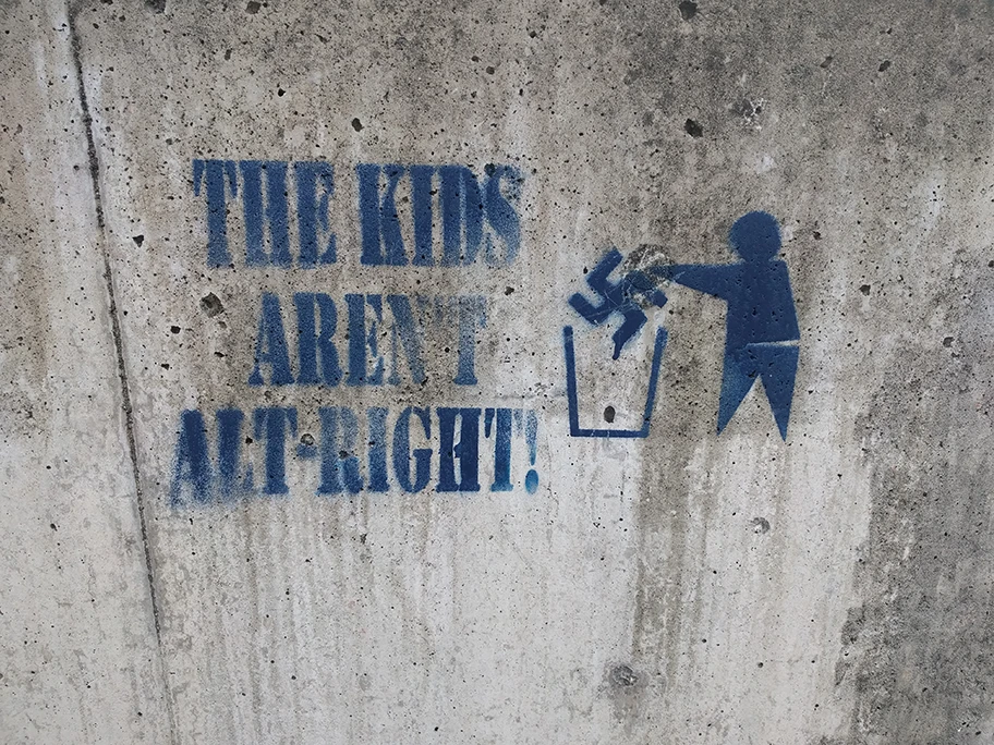 Graffiti: «the kids aren't alt right», gefunden in Seattle, Washington.