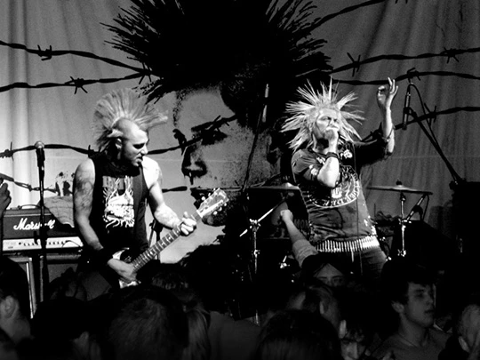 Die New Yorker Punk Band «The Casualties» während eines Konzertes im Klub «Ucho» in Gdynia, Polen.