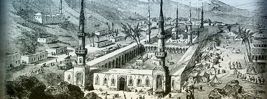 Die Hauptmoschee von Medina mit dem Grab Mohammeds.