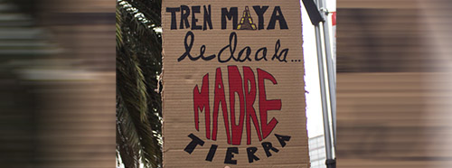Proteste gegen den «Tren Maya» in Mexiko-City, März 2019.