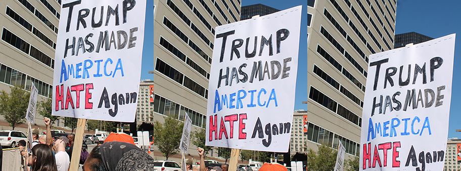 Anti-Trump Proteste in Baltimore, September 2016.