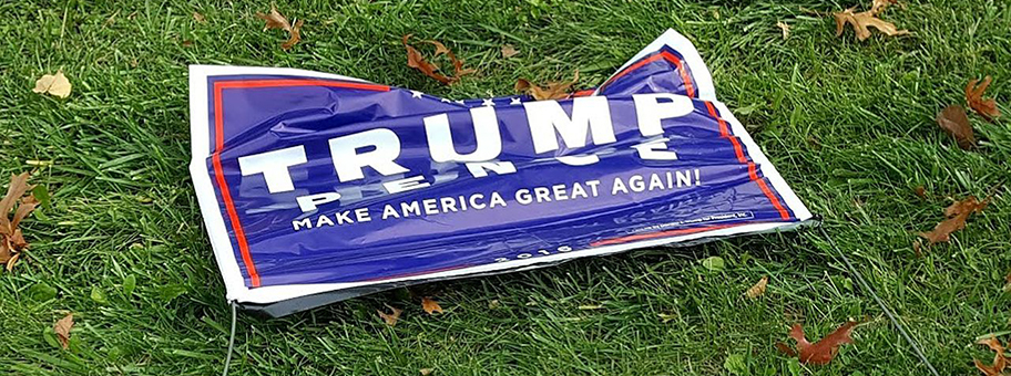 Trump Schild in Ohio, USA.