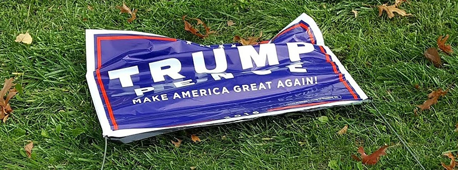 Trump Schild in Ohio, USA.
