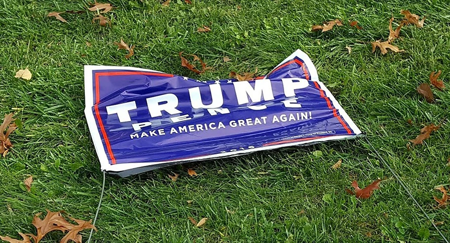 Trump Schild in Ohio, USA.