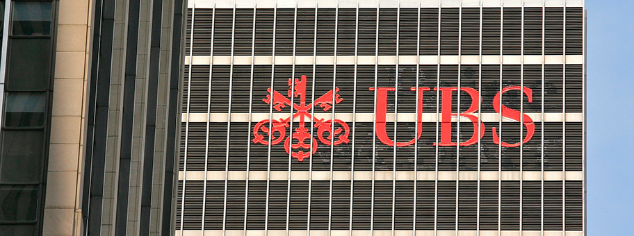 UBS Logo in New York, USA.