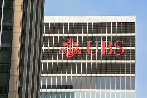 UBS Logo in New York, USA.