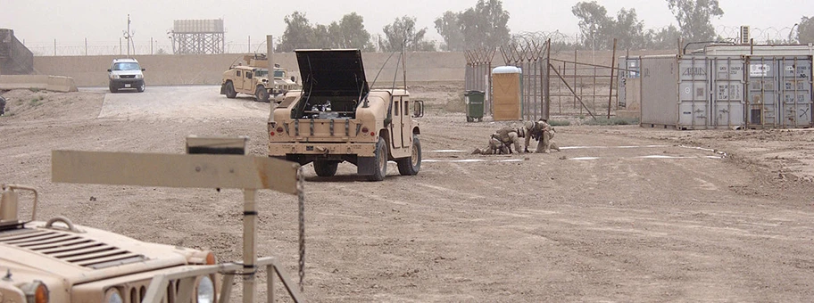 Hochsicherheitseinrichtung des US-Militärs im Irak - Camp Victory, 24. April 2006.