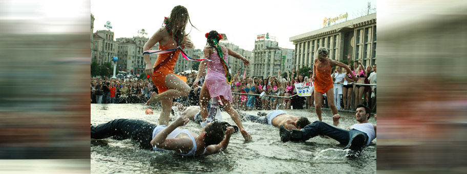 Aktion von Femen «Ukraine is not a Brothel» in Kiew gegen Prostitution.