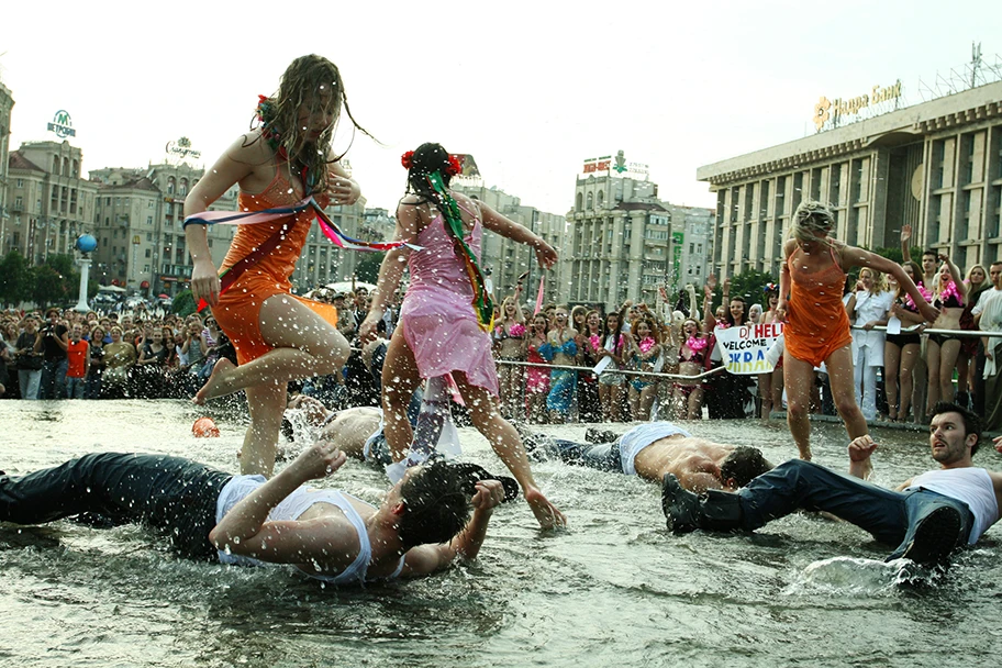 Aktion von Femen «Ukraine is not a Brothel» in Kiew gegen Prostitution.