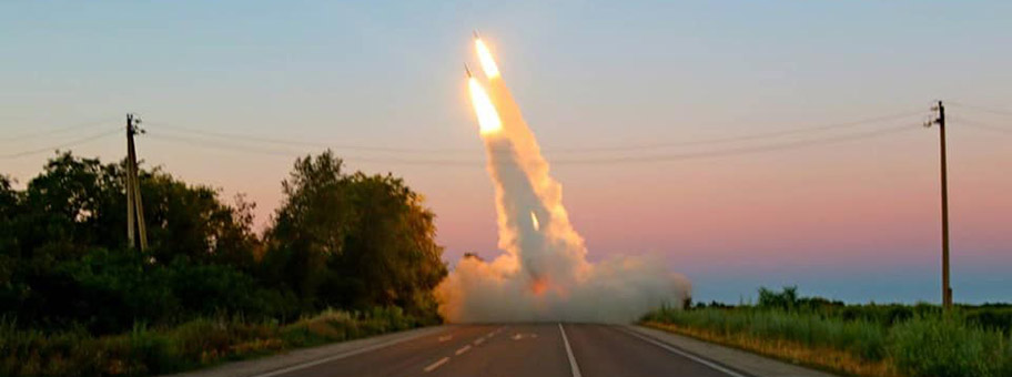 Ukrainisches HIMARS-System in Saporischschja, Juli 2022.