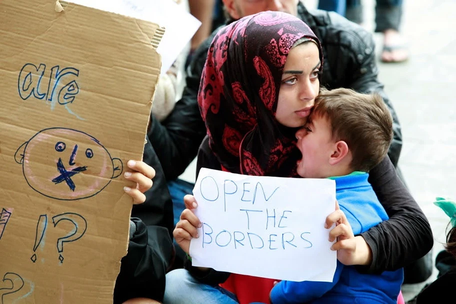 «Open the borders». Flüchtlinge am Budapester Ostbahnhof.