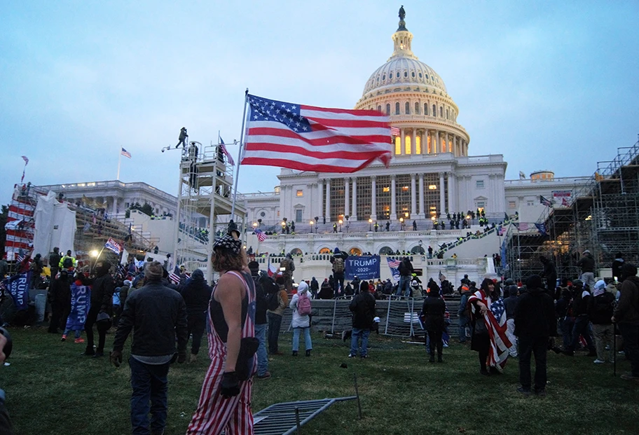 Protest von Trump-Anhängern vor dem Capitol in Washington, 6. Januar 2021.