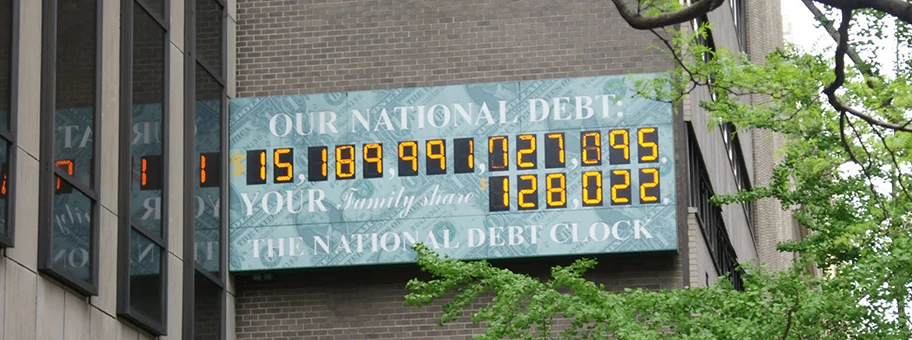 US-Schuldenuhr am 20. April 2012 in New York.