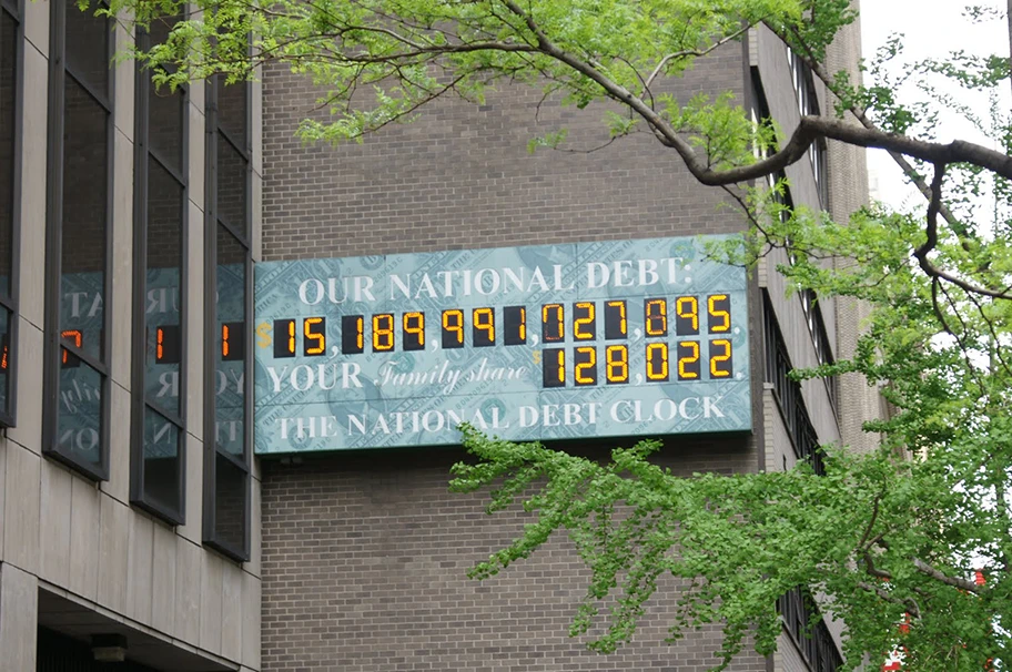 US-Schuldenuhr am 20. April 2012 in New York.