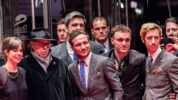 Filmcrew von "Victoria" auf der Berlinale mit Festivaldirektor Dieter Kosslick, Februar 2015.