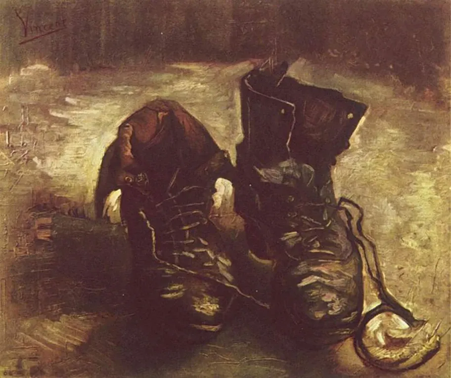 Stilleben, Ein Paar Schuhe.